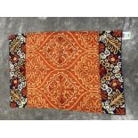A Kashmiri chain stitched wool rug. 0.87m x 0.58m
