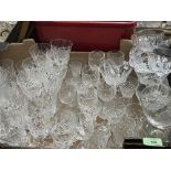 Two boxes of cut drinking glasses