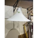 An Emporio Arts white painted metal hanging lamp. 19½' diam.