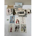 A box of postcards, approx. 100, most early 20th century