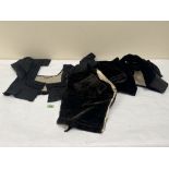 Three Victorian velvet or silk bodices