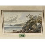 THOMAS MILES RICHARDSON. BRITISH 19TH CENTURY Coastal scene. Signed initials. Watercolour 5¼' x 8½'