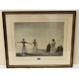 AFTER SIR WILLIAM RUSSELL FLINT. BRITISH 1880-1969 Castanets. Signed in pencil. Print on paper