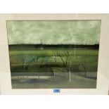 CHARLES DURANTY. BRITISH 1918-2006 'In The Marshland The Dead Trees Stand'. Signed. Signed again and