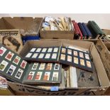 A quantity of cigarette cards in albums and loose