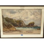 A coastal scene, Devon or Cornwall. Signed. Watercolour 19½' x 29½'