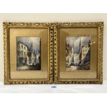 CHARLES JAMES KEATS. R.B.A. BRITISH 1856-1934 'Brussels'; 'Dinan' A pair. signed. Watercolour.