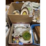 Four boxes of ceramics and sundries