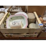 Four boxes of ceramics and sundries