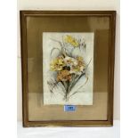 S.M. CLEGHORN. BRITISH EARLY 20TH CENTURY A flowerpiece. Signed and dated 1908. Watercolour 9¾' x