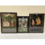 INDIAN SCHOOL. EARLY 20TH CENTURY Four framed gouache and watercolour works, figure scenes