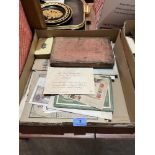 Two boxes of ephemera including a Kelly's Guide