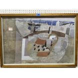 AFTER BEN NICHOLSON St. Ives Rooftops. A Ganymede Reproductions print. 18' x 27'