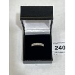 A 9ct diamond ring. 1.7g gross. Size Q