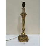 A gilt composition table lamp. 17' high