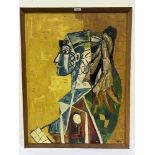 STYLE OF PABLO PICASSO A portrait of Sylvette David (the Picasso model). Signed initials JW. and