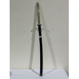 A decorative Samurai style sword with dragon moulded resinous handle. 46' long