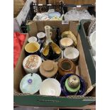 Two boxes of ceramics