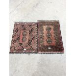 Two small eastern rugs, the larger 28' x 19'