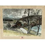 STANLEY CLARE GRAYSON. BRITISH 1890-1967 A landscape. Signed. Watercolour 10½' x 15½'