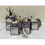 Royal Doulton 101 Dalmatians. Nine figures from the series. Boxed
