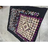 Two patchwork quilts. 72' x 84'; 44' x 44'