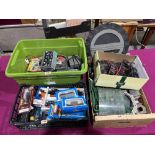 A collection of model railway to comprise buildings, rolling stock, controllers etc.
