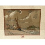 HENRY SAMUEL MERRITT. BRITISH 1884-1963 Blackwater, Essex. Signed and inscribed. Watercolour with