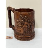 A Victorian plaster mug, moulded in relief and inscribed Blaydon Races 1862. 6' high