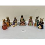 Royal Doulton Bunnykins. The Tudor Collection - Henry VIII and six wives. Not boxed