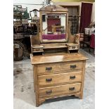 An Edward VII satinwood dressing chest. 36' wide