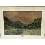 A.B. WYNNE. BRITISH C.1850-1910 Lundsvik, Norway. Signed. Inscribed verso. Watercolour 12' x 18½'