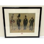 A framed oil print after Simkin, 1st Battn, 8th Gurkha Rifles. 15' x 18½'