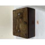 A 19th century mahogany box with sundry contents