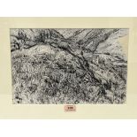 MALCOME MILNE. BRITISH 1887-1954 Zermatt. Signed and inscribed. Pen and ink 9½' x 14½'