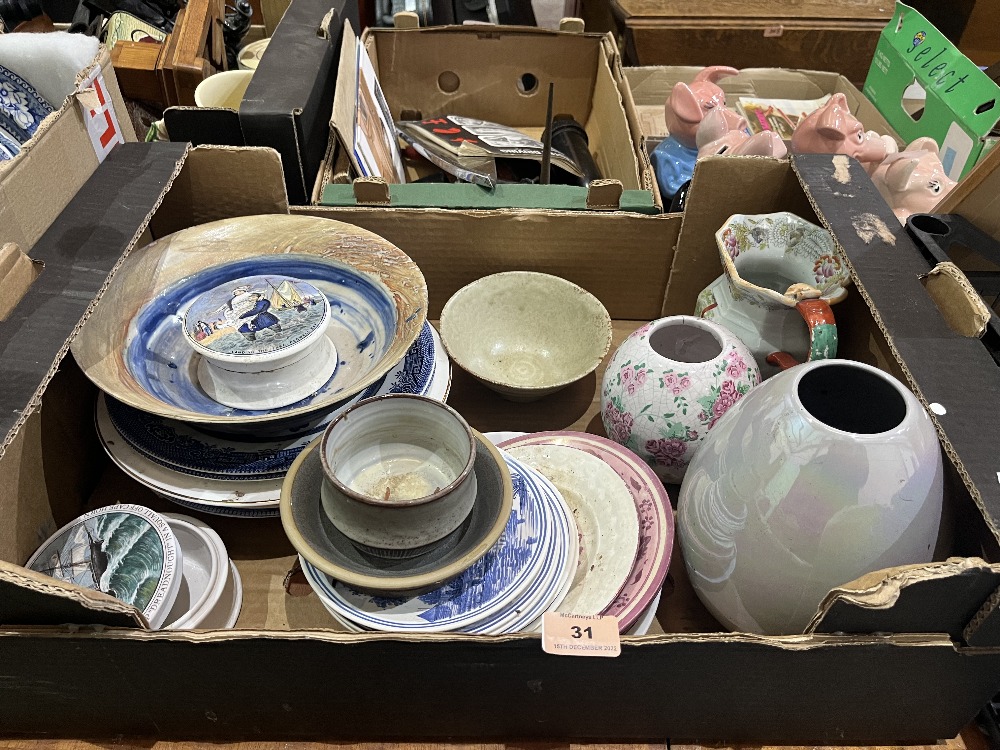A box of ceramics