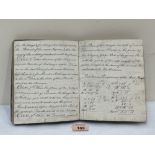 A George III hand written educational exercise book, inscribed John Morris, Lydbury North 1808