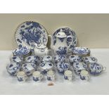 A Royal Worcester blue dragon decorated tea and coffee service comprising 38 pieces