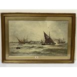 AFTER THOMAS BUSH-HARDY. BRITISH 1842-1897 Homeward Bound-the Thames off Gravesend. Lithograph