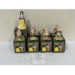 Royal Doulton Snow White and the Seven Dwarfs. 8 figures set. Boxed