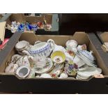 Two boxes of ceramics