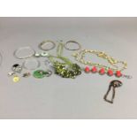 A LINKS OF LONDON SILVER GILT BRACELET AND OTHER JEWELLERY