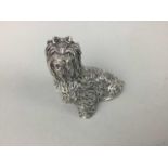 A WHITE METAL OVERLAID SHIH TZU