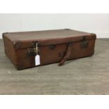 A VINTAGE VICTOR LUGGAGE HATBOX ALONG WITH TWO SUITCASES AND A TRAVEL CASE