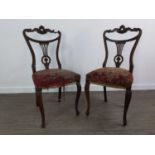 A PAIR OF VICTORIAN DRAWING ROOM CHAIRS