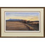 THE BACK O'BENNACHIE SUNSET, A PRINT BY ERIC AULD