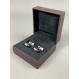 A PAIR OF DUNHILL SILVER CUFFLINKS