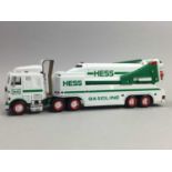 A LOT OF MODEL VEHICLES INCLUSING A HESS TOY TRUCK AND SPACE SHUTTLE WITH SATELLITE