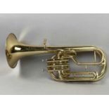 A JOHN PARKER BRASS TENOR HORN