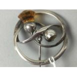 A CHARLES HORNER SILVER SWIVEL HAT PIN